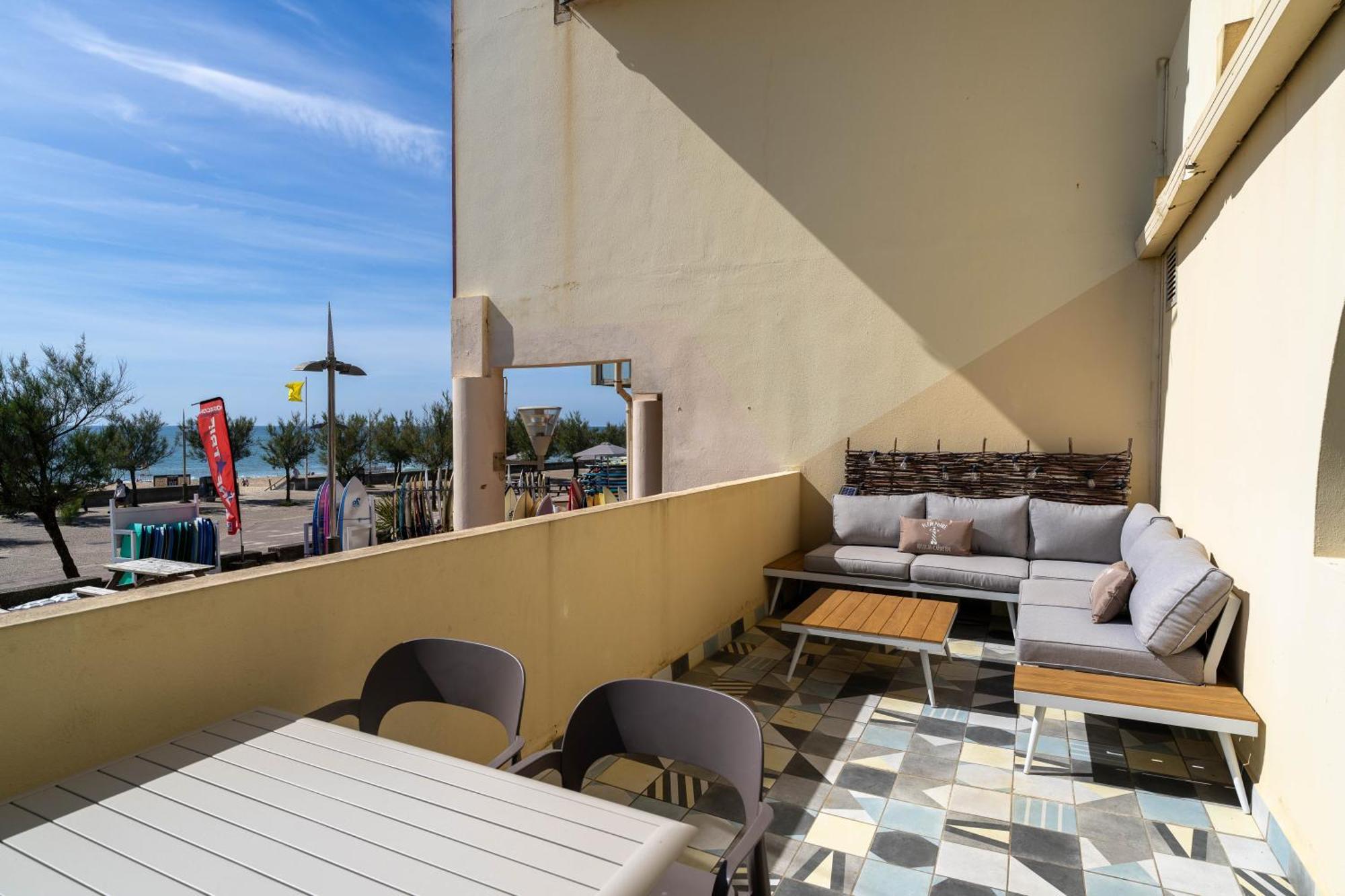 La Dune D'Or - Vue Mer, Studio Face A La Plage Avec Terrasse Soorts-Hossegor Esterno foto